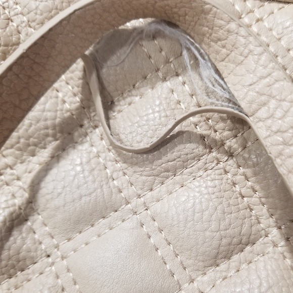 BCBG Tan Quilted Style Tote Bag - Picture 6 of 8